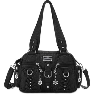 image:imageAngel Kiss Small Purse Handbag for Women Crossbody and Shoulder Bags Multipocket Soft Hobo Purses2black