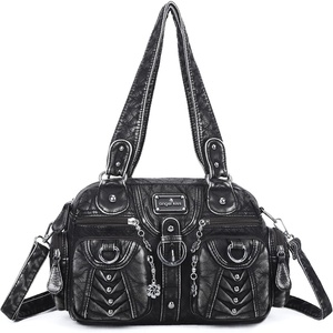 image:imageAngel Kiss Small Purse Handbag for Women Crossbody and Shoulder Bags Multipocket Soft Hobo Purses6silver