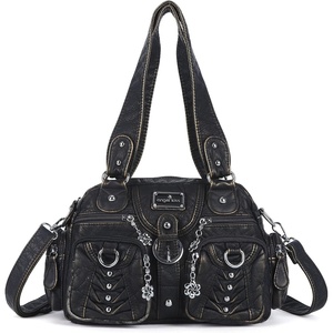 image:imageAngel Kiss Small Purse Handbag for Women Crossbody and Shoulder Bags Multipocket Soft Hobo PursesBronze
