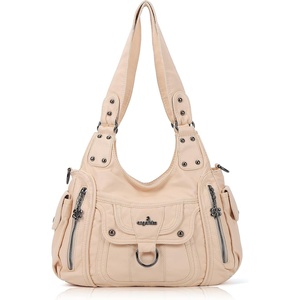 image:imageAngel Kiss Womens Shoulder Bag Vegan Leather Hobo Purses and Handbags Satchel Tote Bags for Women with Adjustable StrapBeige