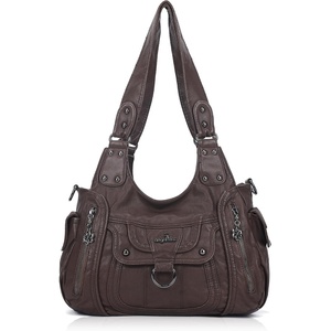 image:imageAngel Kiss Womens Shoulder Bag Vegan Leather Hobo Purses and Handbags Satchel Tote Bags for Women with Adjustable StrapBrown