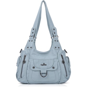 image:imageAngel Kiss Womens Shoulder Bag Vegan Leather Hobo Purses and Handbags Satchel Tote Bags for Women with Adjustable StrapLight Blue