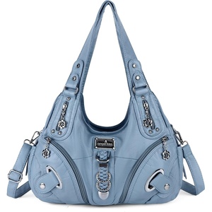 image:imageAngelkiss Hobo Purses and handbags for Women Satchel Handbag Women Purses Large Daily Shoulder Bags8901sky Blue