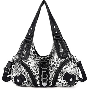 image:imageAngelkiss Hobo Purses and handbags for Women Satchel Handbag Women Purses Large Daily Shoulder BagsBlackleopard