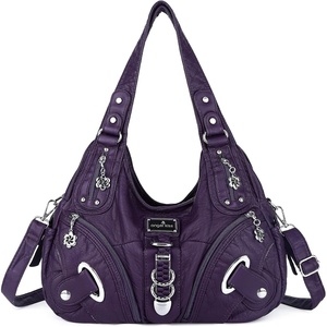 image:imageAngelkiss Hobo Purses and handbags for Women Satchel Handbag Women Purses Large Daily Shoulder BagsPurple