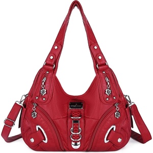 image:imageAngelkiss Hobo Purses and handbags for Women Satchel Handbag Women Purses Large Daily Shoulder BagsRed