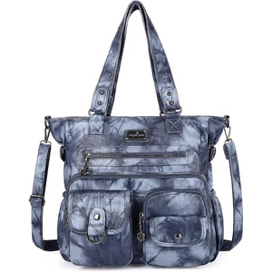 image:imageAngelkiss Purses Handbags for Women PU Tote Satchel Bags for Women Pockets Shoulder Bags3blue