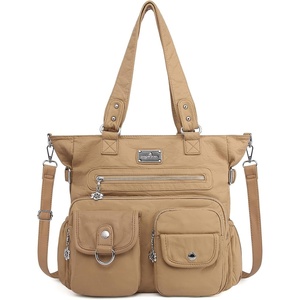 image:imageAngelkiss Purses Handbags for Women PU Tote Satchel Bags for Women Pockets Shoulder BagsAbeige