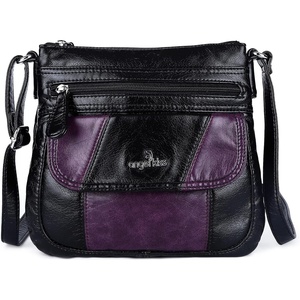 image:imageAngelkiss Small Womens Crossbody Bag Leather Shoulder Purse for Women Hobo Bag with Adjustable Shoulder StrapBlackPurple