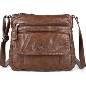 image:imageAngelkiss Small Womens Crossbody Bag Leather Shoulder Purse for Women Hobo Bag with Adjustable Shoulder StrapBrown