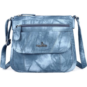 image:imageAngelkiss Small Womens Crossbody Bag Leather Shoulder Purse for Women Hobo Bag with Adjustable Shoulder StrapLake Blue