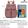 image:imageAngel Kiss Backpack Purse for Women Soft Washed Leather Multi Pocket Casual Travel BackpacksPink