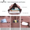image:imageAngel Kiss Backpack Purse for Women Soft Washed Leather Multi Pocket Casual Travel BackpacksPink