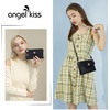 image:imageAngel Kiss Crossbody Bags Small Purses for Women Vegan Leather Cell Phone Wallet Purse with Wristlet Strap1classic Black