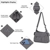 image:imageAngel Kiss Crossbody Bags for Women Ladies Shoulder Handbags and Purses Medium Faux Leather Pocketbooks130grey