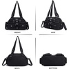 image:imageAngel Kiss Hobo Crossbody Purses for Women Shoulder Bag Multipocket Soft Hobo Purses Removable Strap Leather Handbags11black