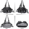 image:imageAngel Kiss Hobo Crossbody Purses for Women Shoulder Bag Multipocket Soft Hobo Purses Removable Strap Leather Handbags1black