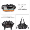 image:imageAngel Kiss Hobo Crossbody Purses for Women Shoulder Bag Multipocket Soft Hobo Purses Removable Strap Leather Handbags1black