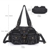 image:imageAngel Kiss Hobo Crossbody Purses for Women Shoulder Bag Multipocket Soft Hobo Purses Removable Strap Leather Handbags21black