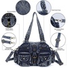 image:imageAngel Kiss Hobo Crossbody Purses for Women Shoulder Bag Multipocket Soft Hobo Purses Removable Strap Leather Handbags22blue