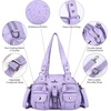image:imageAngel Kiss Hobo Crossbody Purses for Women Shoulder Bag Multipocket Soft Hobo Purses Removable Strap Leather Handbags300purple