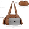image:imageAngel Kiss Hobo Crossbody Purses for Women Shoulder Bag Multipocket Soft Hobo Purses Removable Strap Leather Handbags3brown