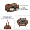 image:imageAngel Kiss Hobo Crossbody Purses for Women Shoulder Bag Multipocket Soft Hobo Purses Removable Strap Leather Handbags3brown