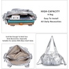 image:imageAngel Kiss Hobo Crossbody Purses for Women Shoulder Bag Multipocket Soft Hobo Purses Removable Strap Leather Handbags3silver