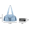 image:imageAngel Kiss Hobo Crossbody Purses for Women Shoulder Bag Multipocket Soft Hobo Purses Removable Strap Leather Handbags3sky Blue