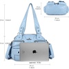 image:imageAngel Kiss Hobo Crossbody Purses for Women Shoulder Bag Multipocket Soft Hobo Purses Removable Strap Leather Handbags3sky Blue