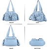 image:imageAngel Kiss Hobo Crossbody Purses for Women Shoulder Bag Multipocket Soft Hobo Purses Removable Strap Leather Handbags3sky Blue