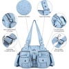 image:imageAngel Kiss Hobo Crossbody Purses for Women Shoulder Bag Multipocket Soft Hobo Purses Removable Strap Leather Handbags3sky Blue