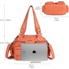 image:imageAngel Kiss Hobo Crossbody Purses for Women Shoulder Bag Multipocket Soft Hobo Purses Removable Strap Leather HandbagsCoral