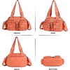 image:imageAngel Kiss Hobo Crossbody Purses for Women Shoulder Bag Multipocket Soft Hobo Purses Removable Strap Leather HandbagsCoral