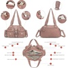 image:imageAngel Kiss Hobo Crossbody Purses for Women Shoulder Bag Multipocket Soft Hobo Purses Removable Strap Leather HandbagsPink