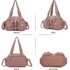image:imageAngel Kiss Hobo Crossbody Purses for Women Shoulder Bag Multipocket Soft Hobo Purses Removable Strap Leather HandbagsPink