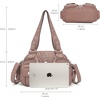 image:imageAngel Kiss Hobo Crossbody Purses for Women Shoulder Bag Multipocket Soft Hobo Purses Removable Strap Leather HandbagsPink