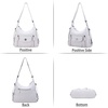 image:imageAngel Kiss Purses and Handbags for Women Washed Vegan Leather Crossbody Hobo Satchel Shoulder Mutipocket Tote Purse