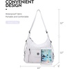 image:imageAngel Kiss Purses and Handbags for Women Washed Vegan Leather Crossbody Hobo Satchel Shoulder Mutipocket Tote Purse