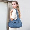 image:imageAngel Kiss Women Handbags Shoulder Bags Washed Leather Satchel Tote Bag Mutipocket Hobo Purse1399blue