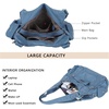 image:imageAngel Kiss Women Handbags Shoulder Bags Washed Leather Satchel Tote Bag Mutipocket Hobo Purse1399blue
