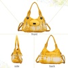 image:imageAngel Kiss Women Handbags Shoulder Bags Washed Leather Satchel Tote Bag Mutipocket Hobo PurseAk8122z Yellow
