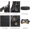 image:imageAngel Kiss Women Handbags Shoulder Bags Washed Leather Satchel Tote Bag Mutipocket Hobo PurseBlack 2