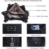 image:imageAngel Kiss Women Handbags Shoulder Bags Washed Leather Satchel Tote Bag Mutipocket Hobo PurseBlack