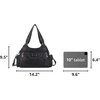 image:imageAngel Kiss Women Handbags Shoulder Bags Washed Leather Satchel Tote Bag Mutipocket Hobo PurseBronze