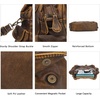 image:imageAngel Kiss Women Handbags Shoulder Bags Washed Leather Satchel Tote Bag Mutipocket Hobo PurseBrown 2