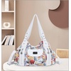 image:imageAngel Kiss Women Handbags Shoulder Bags Washed Leather Satchel Tote Bag Mutipocket Hobo PurseFlower White