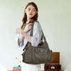 image:imageAngel Kiss Women Handbags Shoulder Bags Washed Leather Satchel Tote Bag Mutipocket Hobo PurseGreen 2