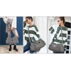 image:imageAngel Kiss Women Handbags Shoulder Bags Washed Leather Satchel Tote Bag Mutipocket Hobo PurseGrey