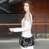 image:imageAngel Kiss Women Handbags Shoulder Bags Washed Leather Satchel Tote Bag Mutipocket Hobo PurseLeopard Black